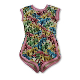 Rock Your Baby Pink Jurassic World T-Rex Cotton Playsuit
