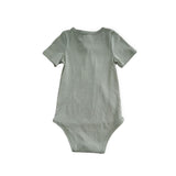 Two Darlings Light Green Cross Button Bodysuit