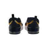 Nike Black & Gold Leather Slip-On Sneakers