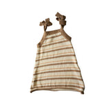 Ziggy Lou Tan Stripe Knit Dress