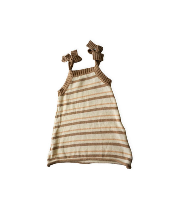 Ziggy Lou Tan Stripe Knit Dress