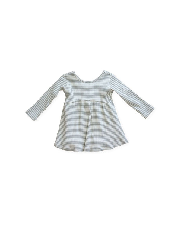 Quincy Mae Taupe Ribbed Long Sleeve Dress