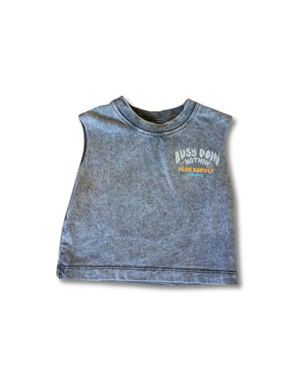 Olas Mini "Busy Doing Nothin" Sleeveless Shirt