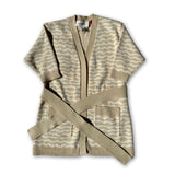 Grown Cream & Beige Tie-Front Cardigan