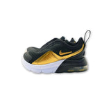 Nike Black & Gold Leather Slip-On Sneakers