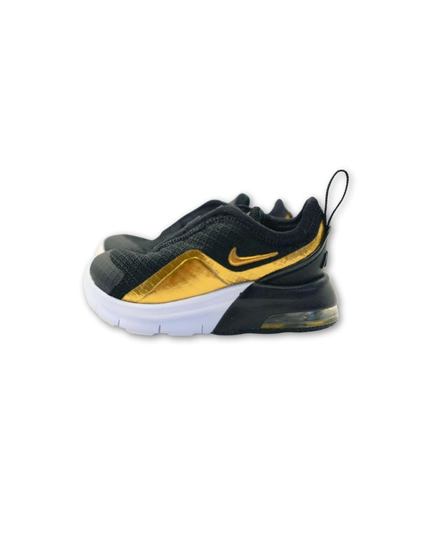 Nike Black & Gold Leather Slip-On Sneakers