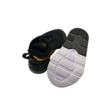 Nike Black & Gold Leather Slip-On Sneakers