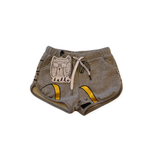 Minti Grey Cotton Shorts with Gold Print
