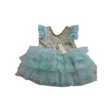 Fleur Harris Dress Blue Ruffled Skirt