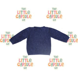 Wilson + Frenchy Blue Knit Jumper with White Flecks