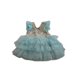 Fleur Harris Dress Blue Ruffled Skirt