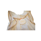 Chloé Cream Cotton Sleeveless Top with Stitched Neckline Detail
