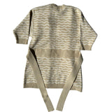 Grown Cream & Beige Tie-Front Cardigan