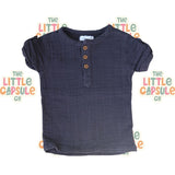 Jamie Kay Blue Raw Cotton Shirt