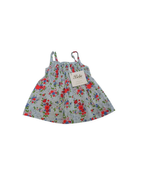 Bebe Blue Top with Floral Print