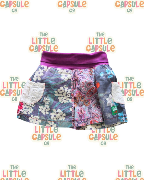 Oishi-m Purple Patchwork Skirt