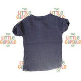 Jamie Kay Blue Raw Cotton Shirt