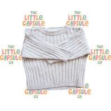Grown Taupe Rib Lightweight Cotton Jumper