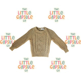 Jamie Kay Taupe Cable Knit Jumper