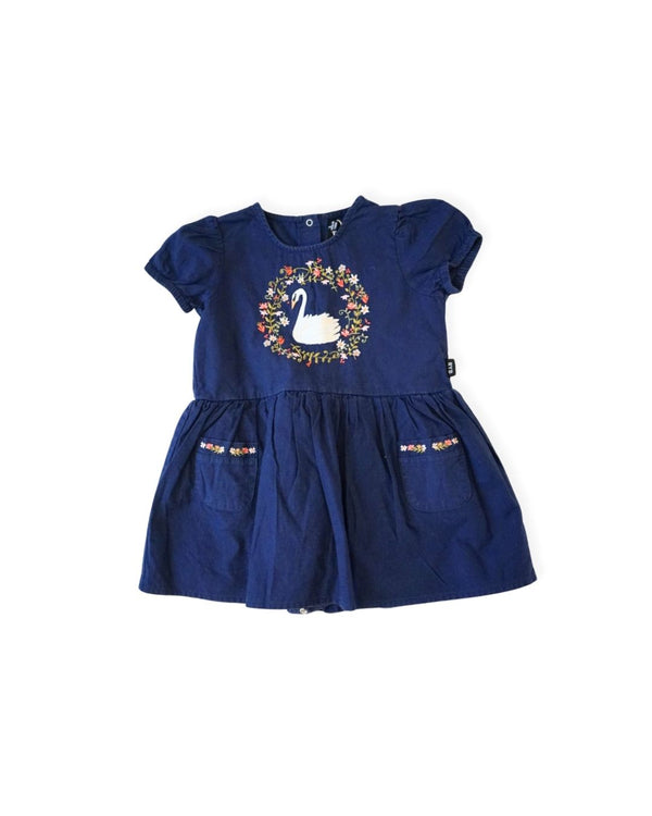 Rock Your Baby Navy Swan Dress