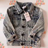 Cracked Soda Stone Wash Denim Jacket