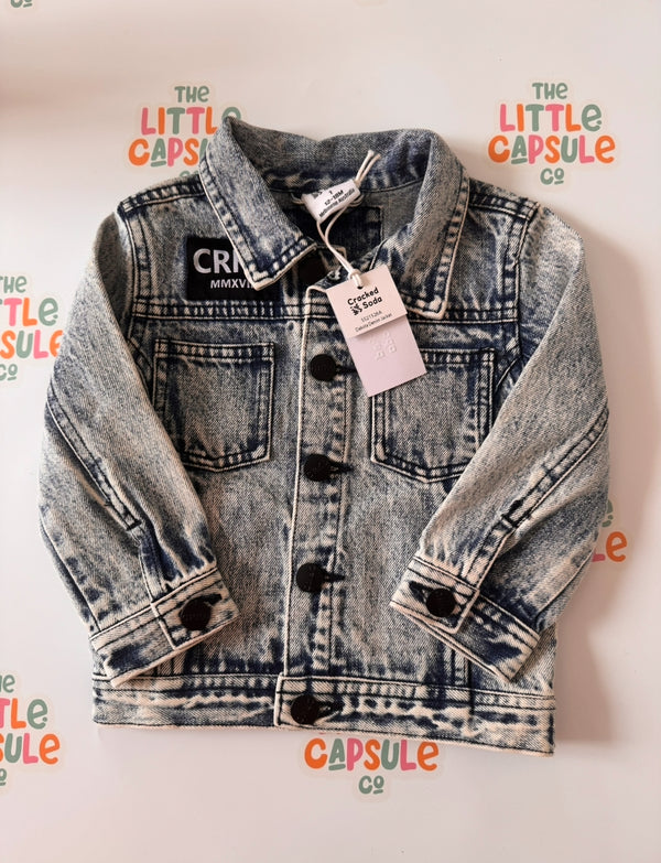 Cracked Soda Stone Wash Denim Jacket