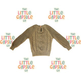 Jamie Kay Taupe Cable Knit Jumper