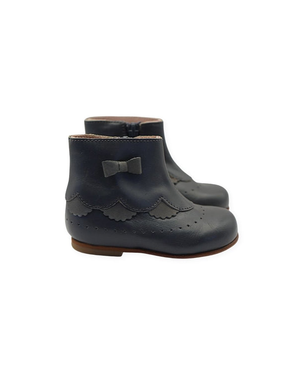 Jacadi Grey & Navy Leather Boots