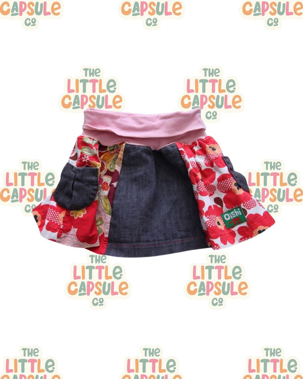 Oishi-m Floral Denim Skirt