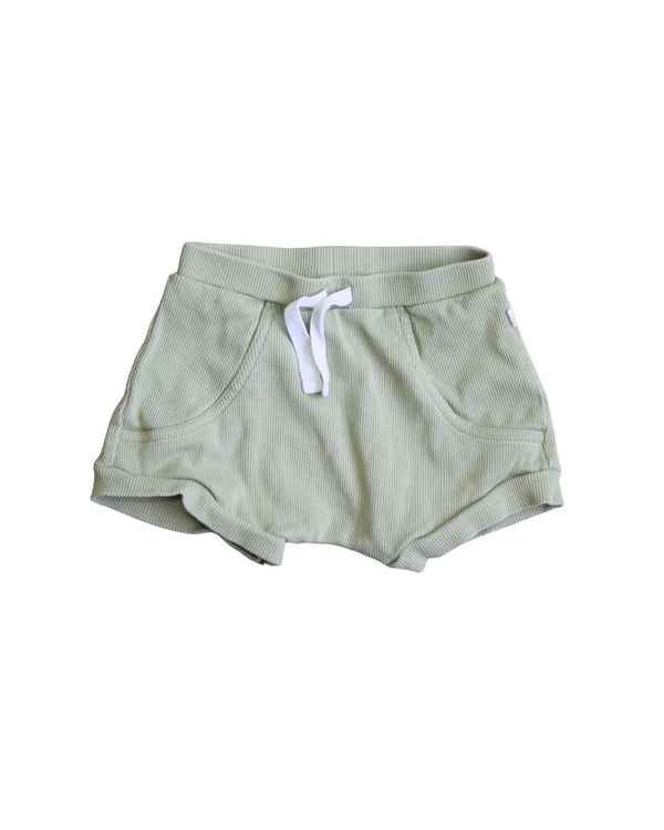 Snuggle Hunny Green Cotton Shorts