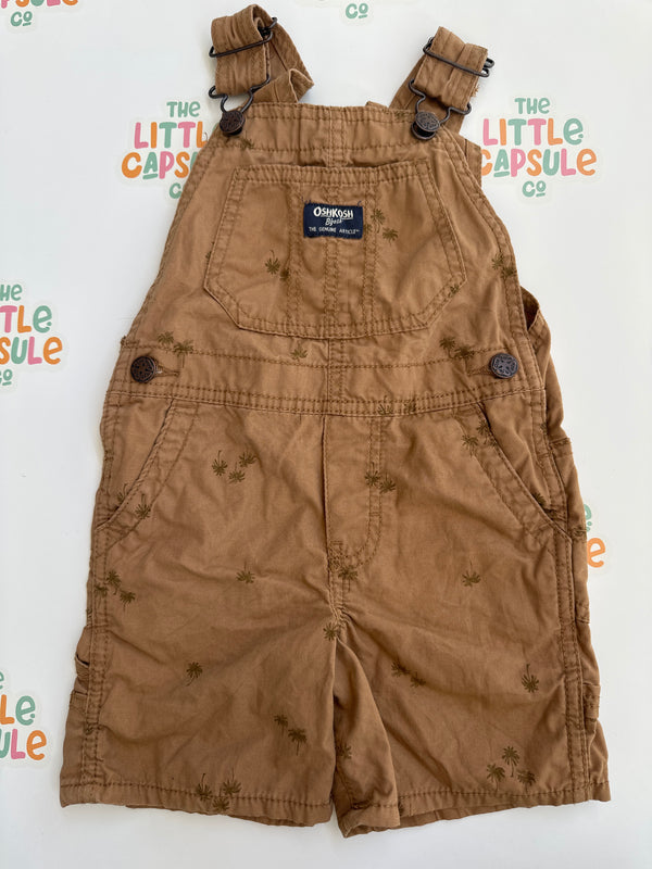 OshKosh Tan Palm Tree Overalls
