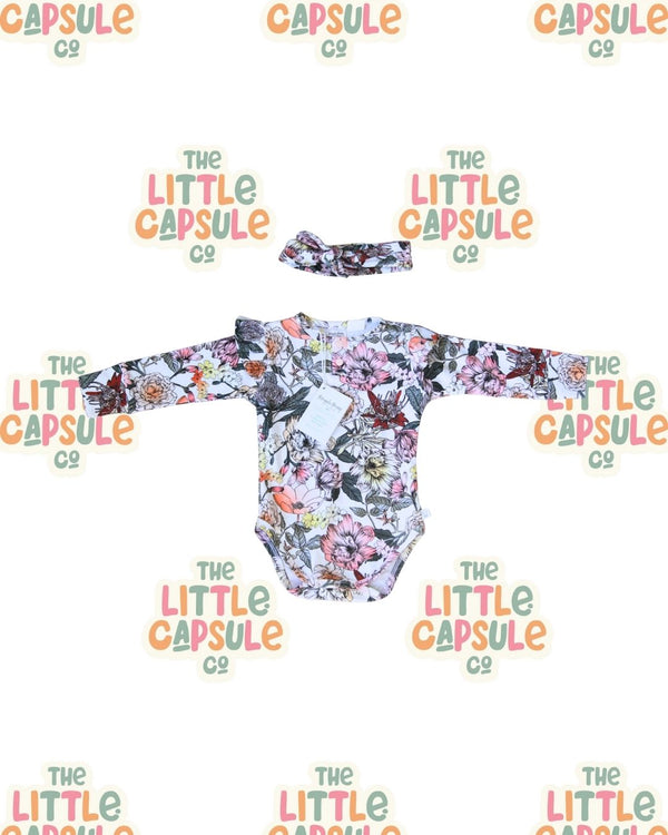 Snuggle Hunny Floral Romper + Headband Set