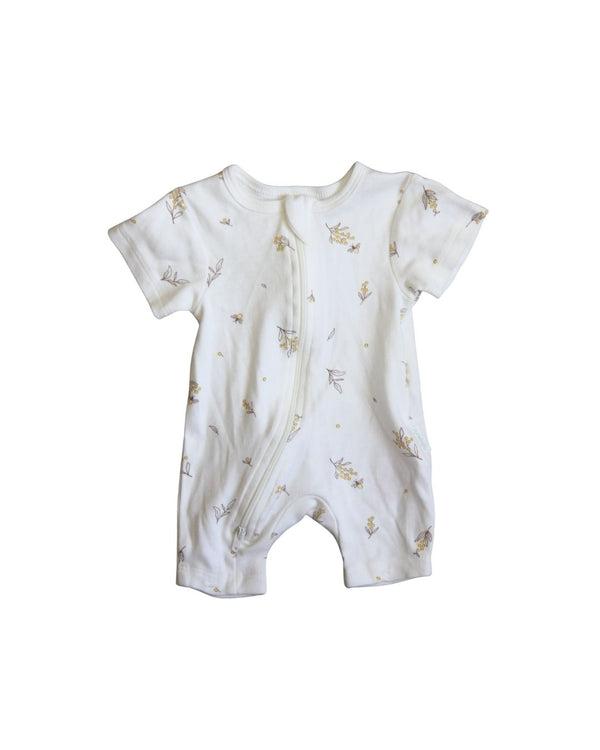 Purebaby White Leaf Romper
