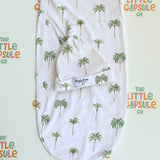 Snuggle Hunny Palm Tree Swaddle & Topknot Set