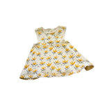 Rylee + Cru Cream Floral Dress with Yellow Blooms