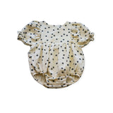 Quincy Mae White & Blue Spot Playsuit