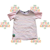 Oishi-m Pink Stripe Tee