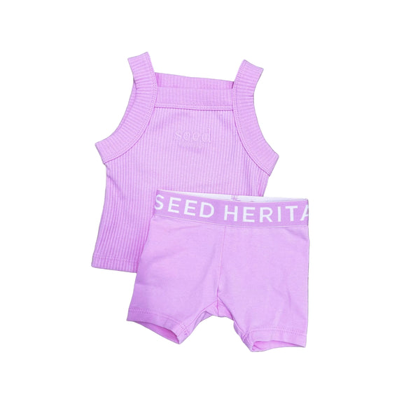 Seed Heritage Pink Logo Bike-short Set