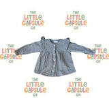 Jamie Kay Grey Raw Cotton Dress with Bloomers