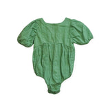 Country Road Green Puff Sleeve Playsuit