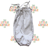 Mini Marley Steel Grey Check Playsuit