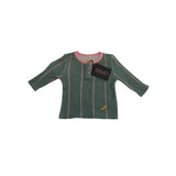 Kip & Co Green Pink Stripes Top