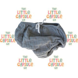 Jamie Kay Grey Raw Cotton Dress with Bloomers