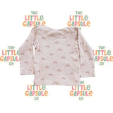 Quincy Mae Taupe Rainbow Two-Piece Set
