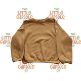 Quincy Mae Taupe Waffle Cotton Two-Piece Set