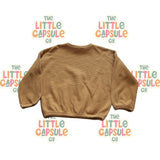Quincy Mae Taupe Waffle Cotton Two-Piece Set