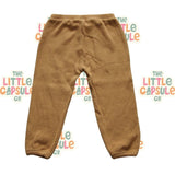 Quincy Mae Taupe Waffle Cotton Two-Piece Set