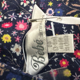 Bebe Pink Tights & Blue Floral Blouse Set
