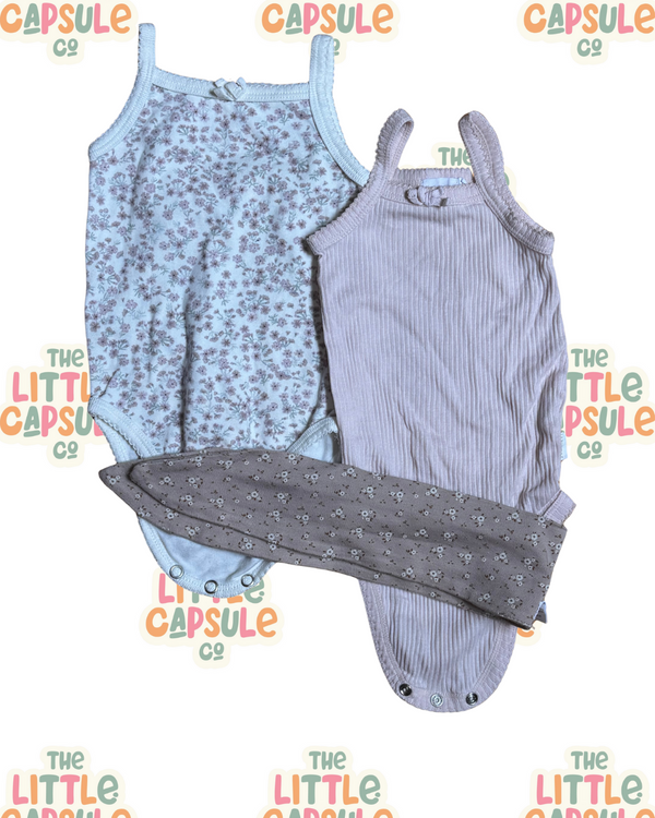 Jamie Kay Ribbed Bodysuit & Headband Bundle (set of 3)