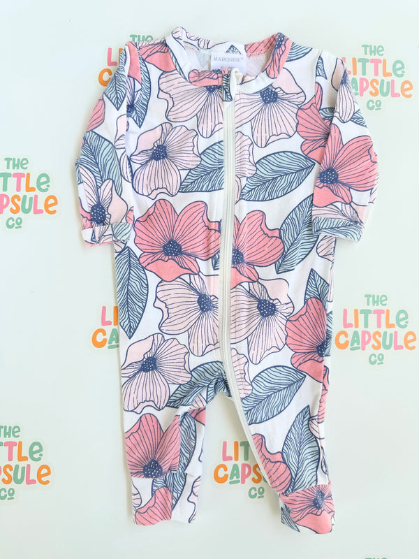 Marquise Floral Long Sleeve Romper